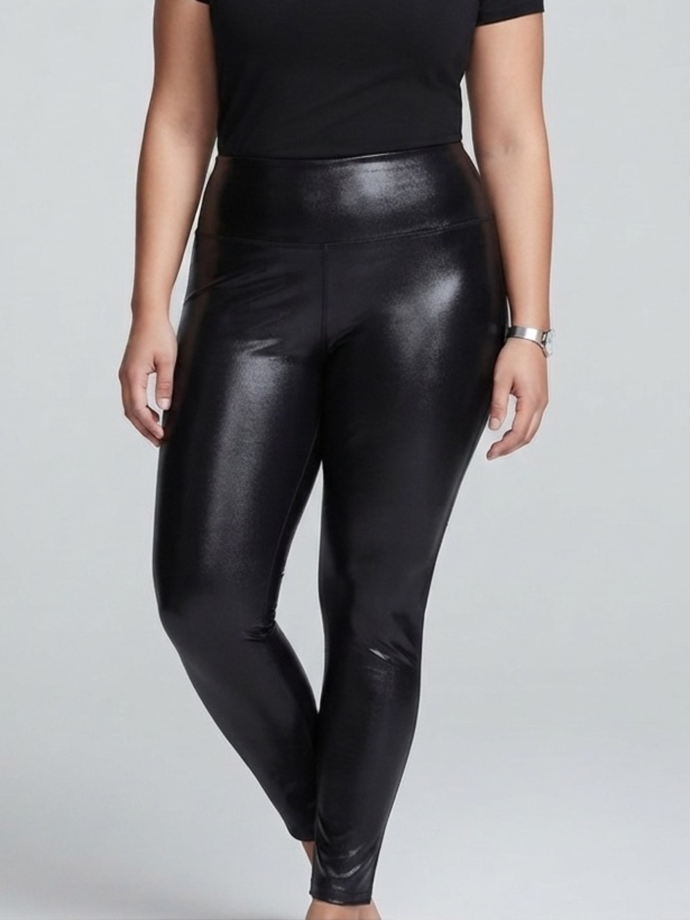 😍CLEARANCE -  JOE FRESH Leather-Look Pull On Leggings 24 Inch Inseam Size XL
